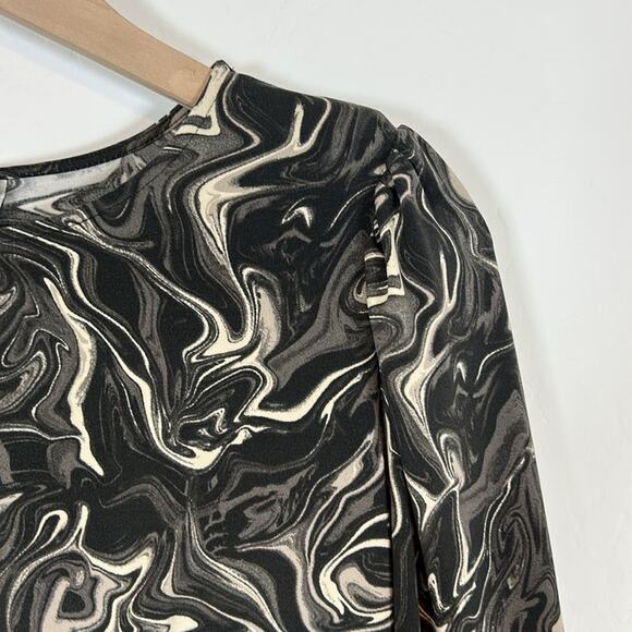 ICHI Asphalt long Sleeve Dress Retro Vibes Size s - Picture 8 of 11